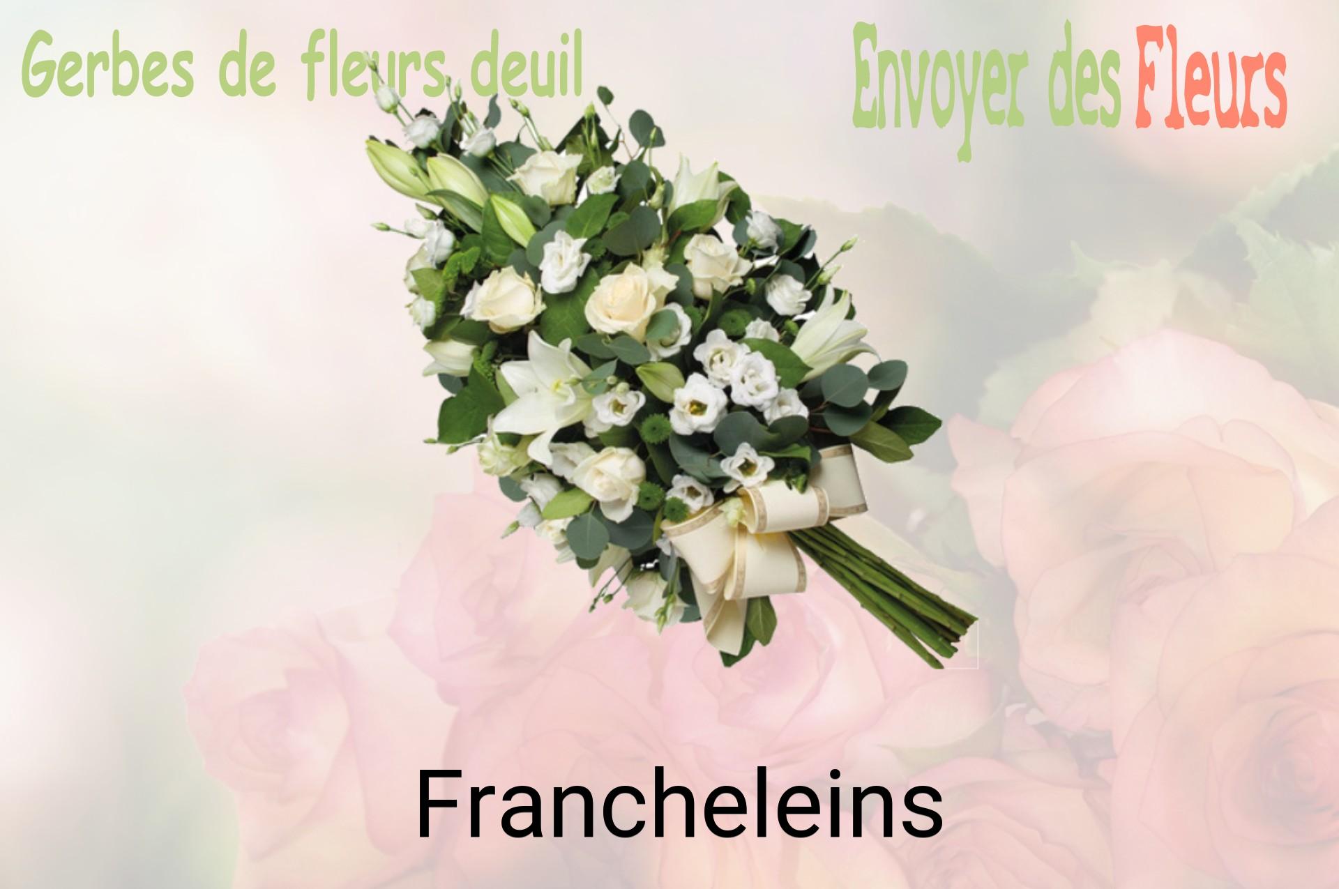 Gerbe de fleurs de deuil livrée à Francheleins